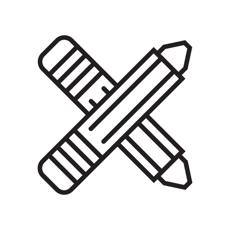 Crayons icon vector isolated on white background for your web and mobile app designのイラスト素材