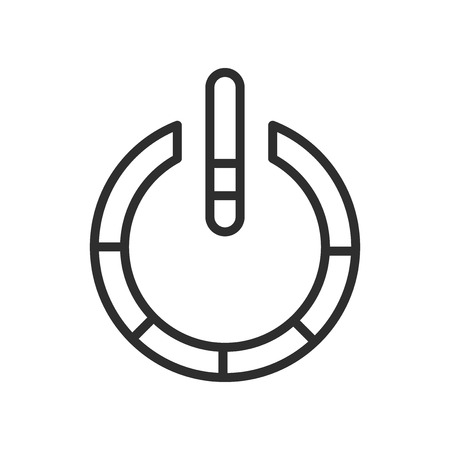 Power On Button icon vector isolated on white background for your web and mobile app designのイラスト素材