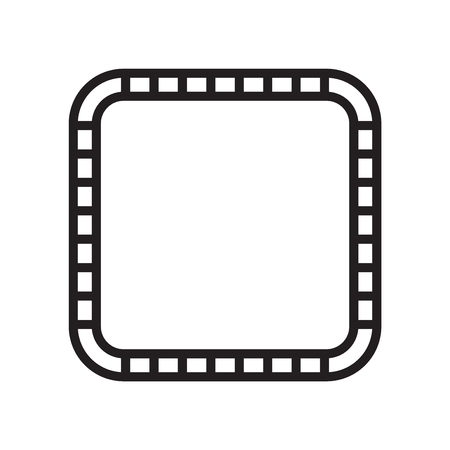 Square icon vector isolated on white background for your web and mobile app design, Square logo conceptのイラスト素材