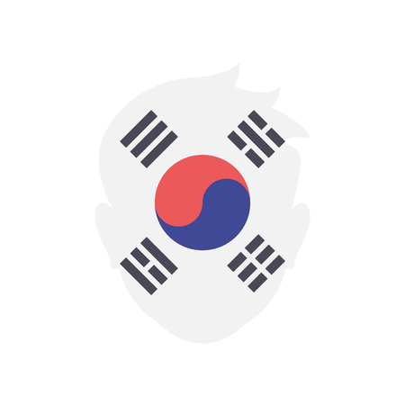 South korea icon vector isolated on white background for your web and mobile app design, South korea logo conceptのイラスト素材