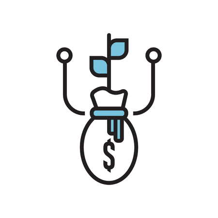 Growth icon vector isolated on white background for your web and mobile app design, Growth logo conceptのイラスト素材