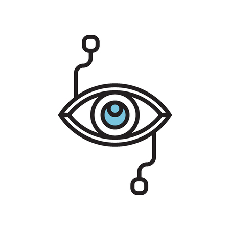 Bionic contact lens icon vector isolated on white background for your web and mobile app designのイラスト素材