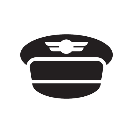 Hat icon vector isolated on white background for your web and mobile app design, Hat logo conceptのイラスト素材