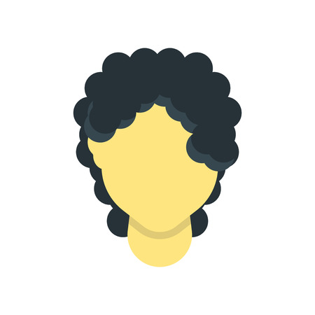 Woman hair icon vector isolated on white background for your web and mobile app design, Woman hair logo conceptのイラスト素材