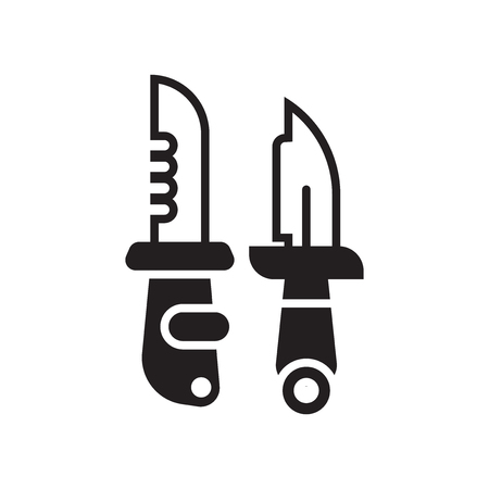 Knife icon vector isolated on white background for your web and mobile app design, Knife logo conceptのイラスト素材