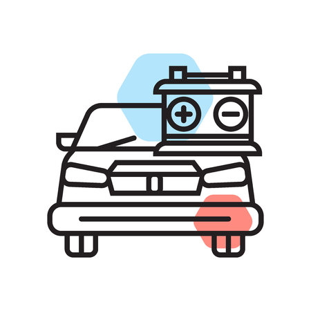 Battery icon vector isolated on white background for your web and mobile app design, Battery logo conceptのイラスト素材