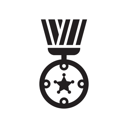 Medal icon vector isolated on white background for your web and mobile app design, Medal logo conceptのイラスト素材