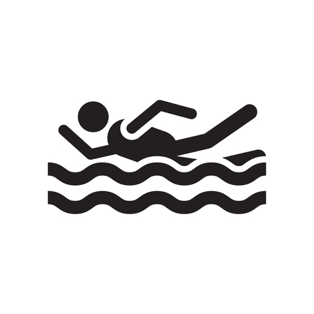 Swimming icon vector isolated on white background for your web and mobile app design, Swimming logo conceptのイラスト素材