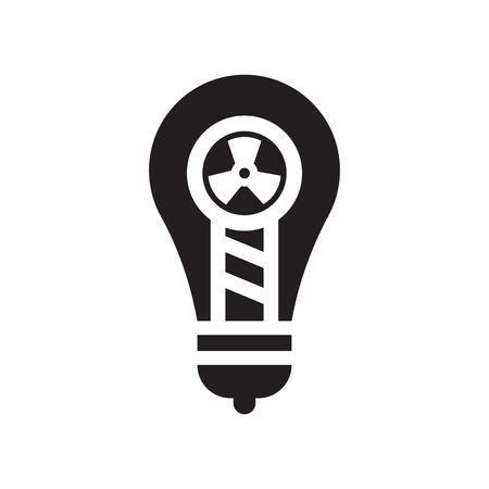Light bulb icon vector isolated on white background for your web and mobile app design, Light bulb logo conceptのイラスト素材