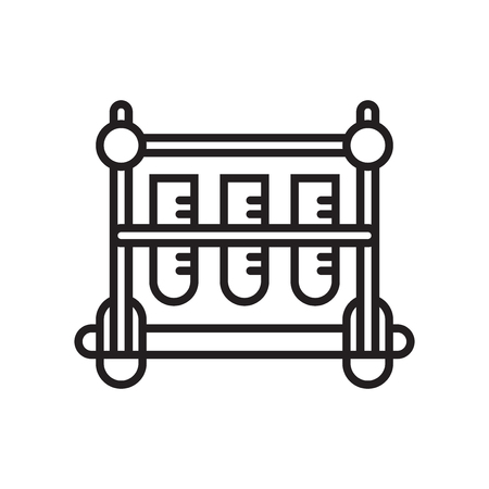 Test tubes icon vector isolated on white background for your web and mobile app design, Test tubes logo conceptのイラスト素材