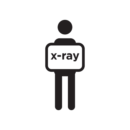 X ray icon vector isolated on white background for your web and mobile app design, X ray logo conceptのイラスト素材