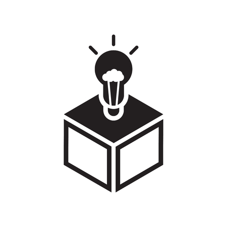 Light Bulb Idea icon vector isolated on white background for your web and mobile app design, Light Bulb Idea logo conceptのイラスト素材