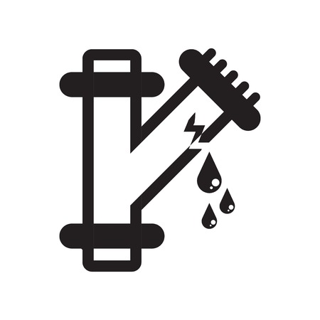 Pipes icon vector isolated on white background for your web and mobile app design, Pipes logo conceptのイラスト素材