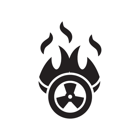 Nuclear icon vector isolated on white background for your web and mobile app design, Nuclear logo conceptのイラスト素材