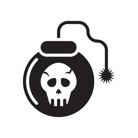 Bomb icon vector isolated on white background for your web and mobile app design, Bomb logo conceptのイラスト素材