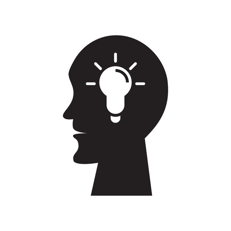 New Idea icon vector isolated on white background for your web and mobile app design, New Idea logo conceptのイラスト素材