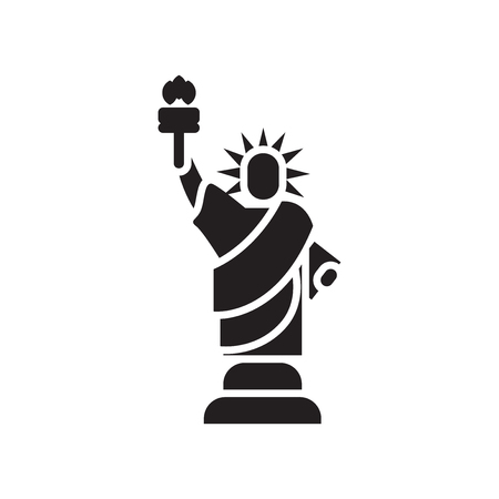 Statue of liberty icon vector isolated on white background for your web and mobile app design, Statue of liberty logo conceptのイラスト素材