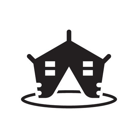 Tent icon vector isolated on white background for your web and mobile app design, Tent logo conceptのイラスト素材