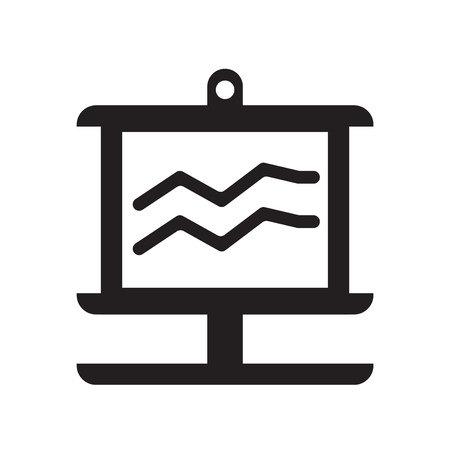 Statistics Presentation icon vector isolated on white background for your web and mobile app design, Statistics Presentation logo conceptのイラスト素材