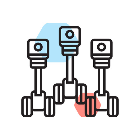 Crankshaft icon vector isolated on white background for your web and mobile app design, Crankshaft logo conceptのイラスト素材