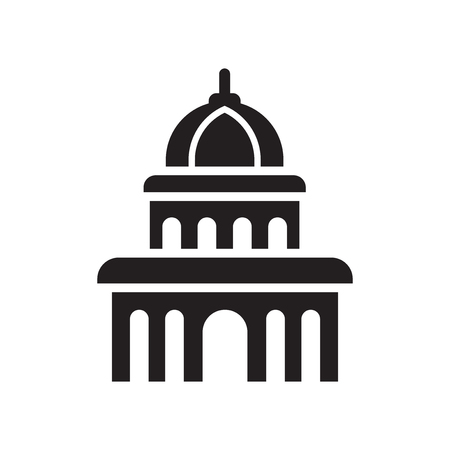 Capitol icon vector isolated on white background for your web and mobile app design, Capitol logo conceptのイラスト素材
