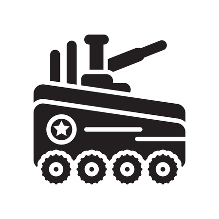 Tank icon vector isolated on white background for your web and mobile app design, Tank logo conceptのイラスト素材