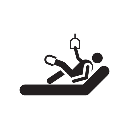 Broken leg icon vector isolated on white background for your web and mobile app design, Broken leg logo conceptのイラスト素材