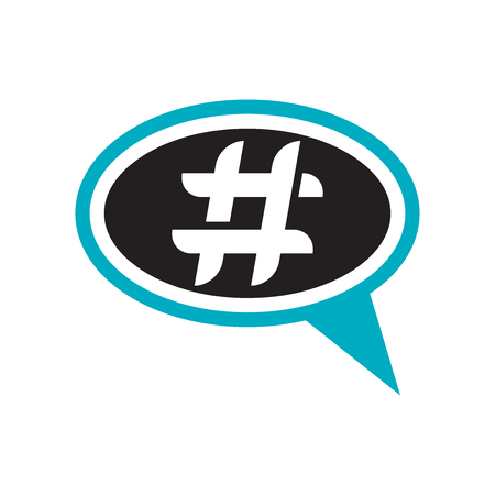 hashtag icon vector isolated on white background for your web and mobile app design, hashtag logo conceptのイラスト素材