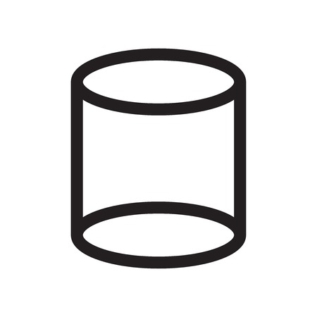 Cylinder volumetrical shape icon vector isolated on white background for your web and mobile app design, Cylinder volumetrical shape logo conceptのイラスト素材