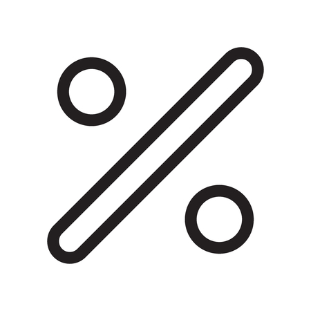 Percent sign icon vector isolated on white background for your web and mobile app design, Percent sign logo conceptのイラスト素材