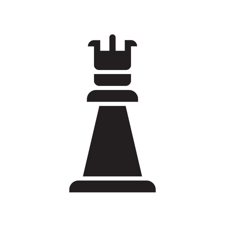 Tower from a chess set icon vector isolated on white background for your web and mobile app design, Tower from a chess set logo conceptのイラスト素材
