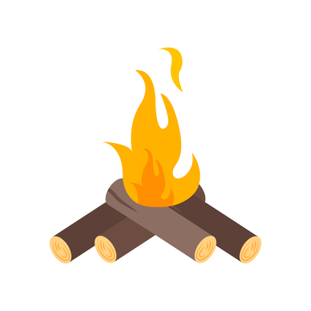 Bonfire icon vector isolated on white background for your web and mobile app design, Bonfire logo conceptのイラスト素材