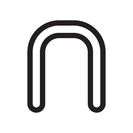 The intersection of symbol icon vector isolated on white background for your web and mobile app design, The intersection of symbol logo conceptのイラスト素材