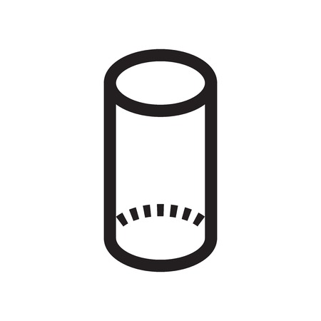 Cylinder volumetric shape icon vector isolated on white background for your web and mobile app design, Cylinder volumetric shape logo conceptのイラスト素材