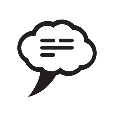 Speech balloon icon vector isolated on white background for your web and mobile app design, Speech balloon logo conceptのイラスト素材