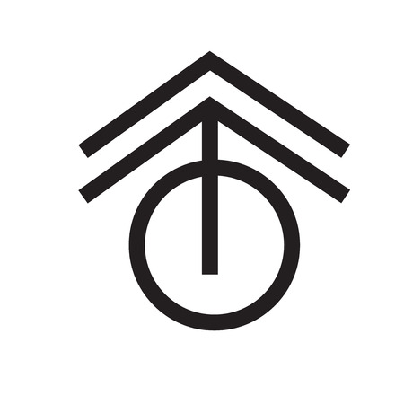 Up arrow icon vector isolated on white background for your web and mobile app design, Up arrow logo conceptのイラスト素材