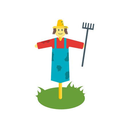 Scarecrow icon vector isolated on white background for your web and mobile app design, Scarecrow logo conceptのイラスト素材