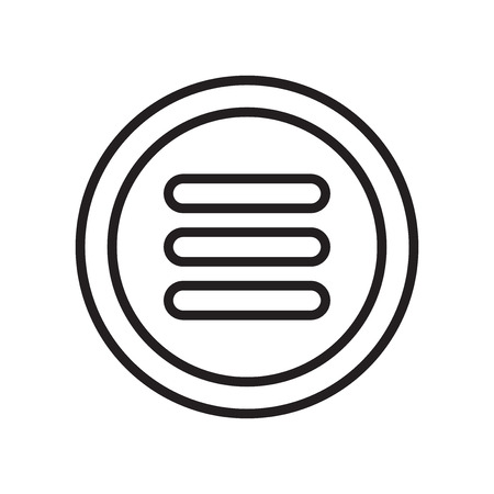 Menu icon vector isolated on white background for your web and mobile app design, Menu logo conceptのイラスト素材