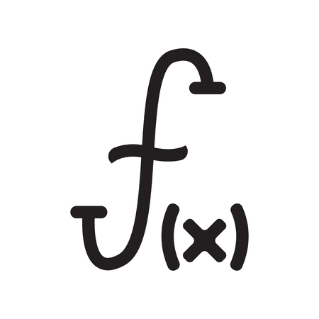 Function symbol icon vector isolated on white background for your web and mobile app design, Function symbol logo conceptのイラスト素材