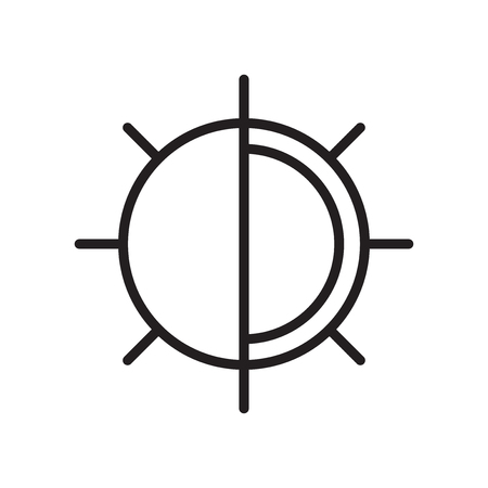 Brightness icon vector isolated on white background for your web and mobile app design, Brightness logo conceptのイラスト素材