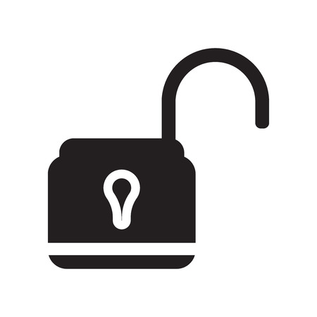 Padlock icon vector isolated on white background for your web and mobile app design, Padlock logo conceptのイラスト素材
