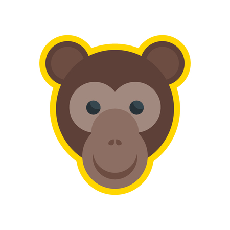 Monkey icon vector isolated on white background for your web and mobile app design, Monkey logo conceptのイラスト素材