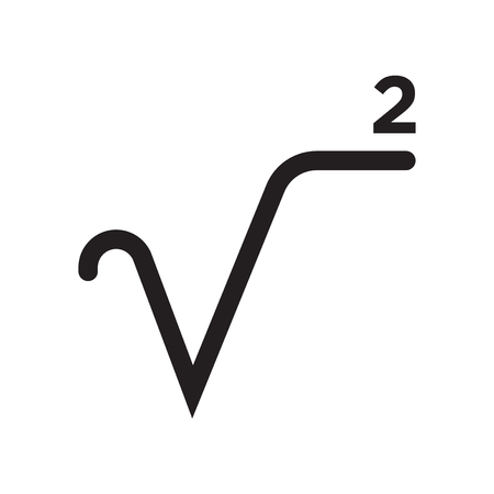 Square root sign icon vector isolated on white background for your web and mobile app design, Square root sign logo conceptのイラスト素材