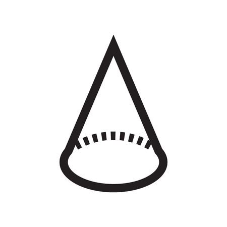 Cone geometrical shape icon vector isolated on white background for your web and mobile app design, Cone geometrical shape logo conceptのイラスト素材