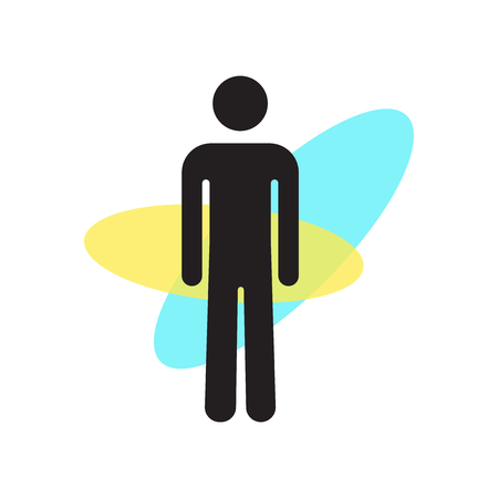 Standing Up man icon vector isolated on white background for your web and mobile app design, Standing Up man logo conceptのイラスト素材