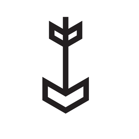 Down arrow icon vector isolated on white background for your web and mobile app design, Down arrow logo conceptのイラスト素材