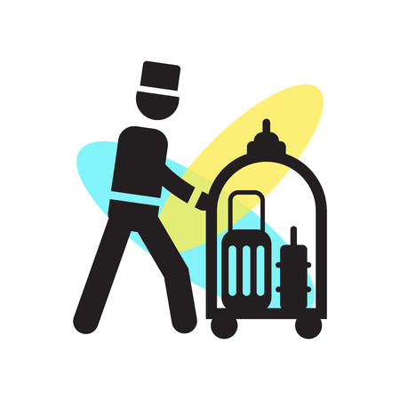 Hotel service icon vector isolated on white background for your web and mobile app design, Hotel service logo conceptのイラスト素材