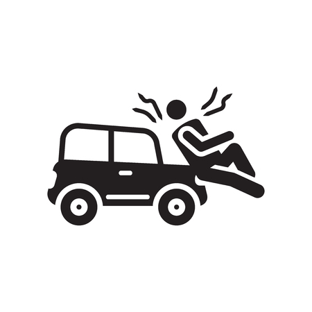 Accident icon vector isolated on white background for your web and mobile app design, Accident logo conceptのイラスト素材