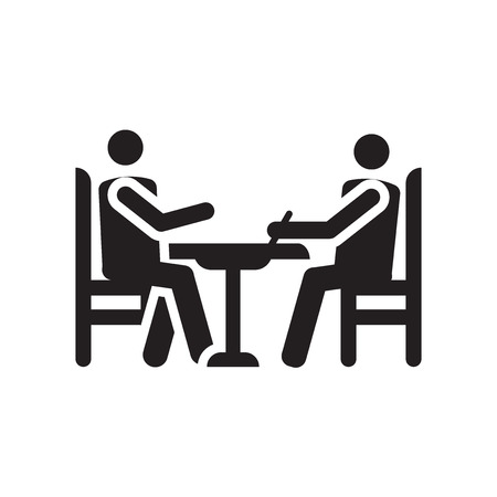 Meeting icon vector isolated on white background for your web and mobile app design, Meeting logo conceptのイラスト素材