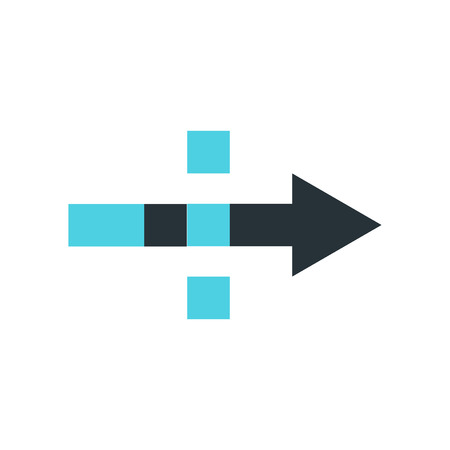 Right arrow icon vector isolated on white background for your web and mobile app design, Right arrow logo conceptのイラスト素材